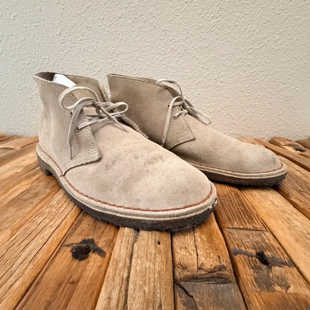 Clarks Desert Boot Chukka Sand Suede Crepe Sole Tan Mens Classic